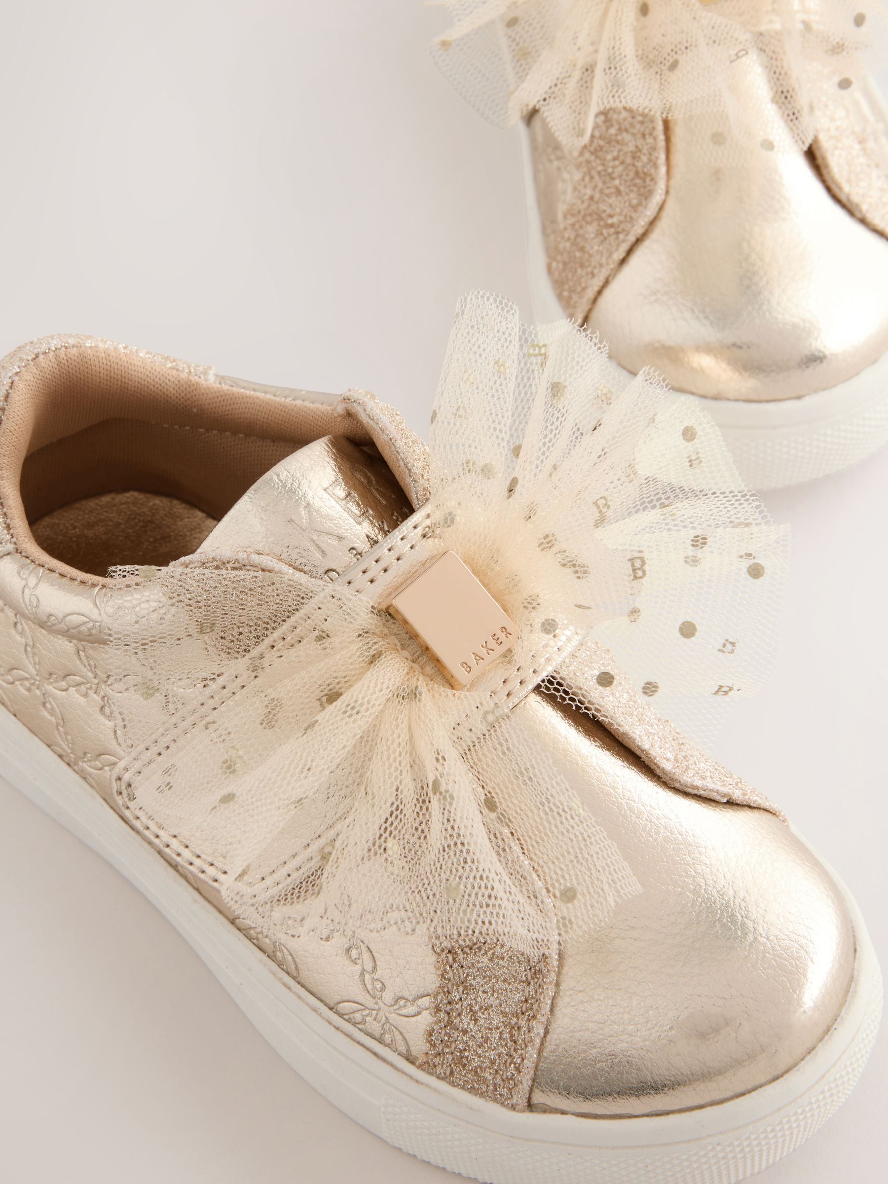 Baker by Ted Baker Girls Organza Corsage Trainers image 3