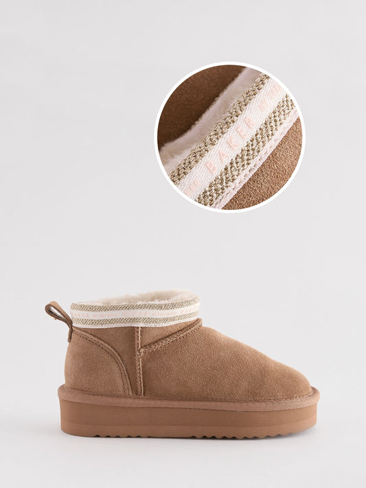 Baker by Ted Baker Girls Water Repellent Cosy Suede Boots image 1