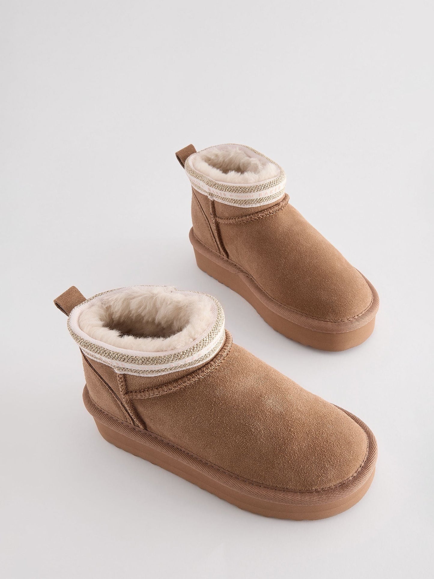 Baker by Ted Baker Girls Water Repellent Cosy Suede Boots image 2
