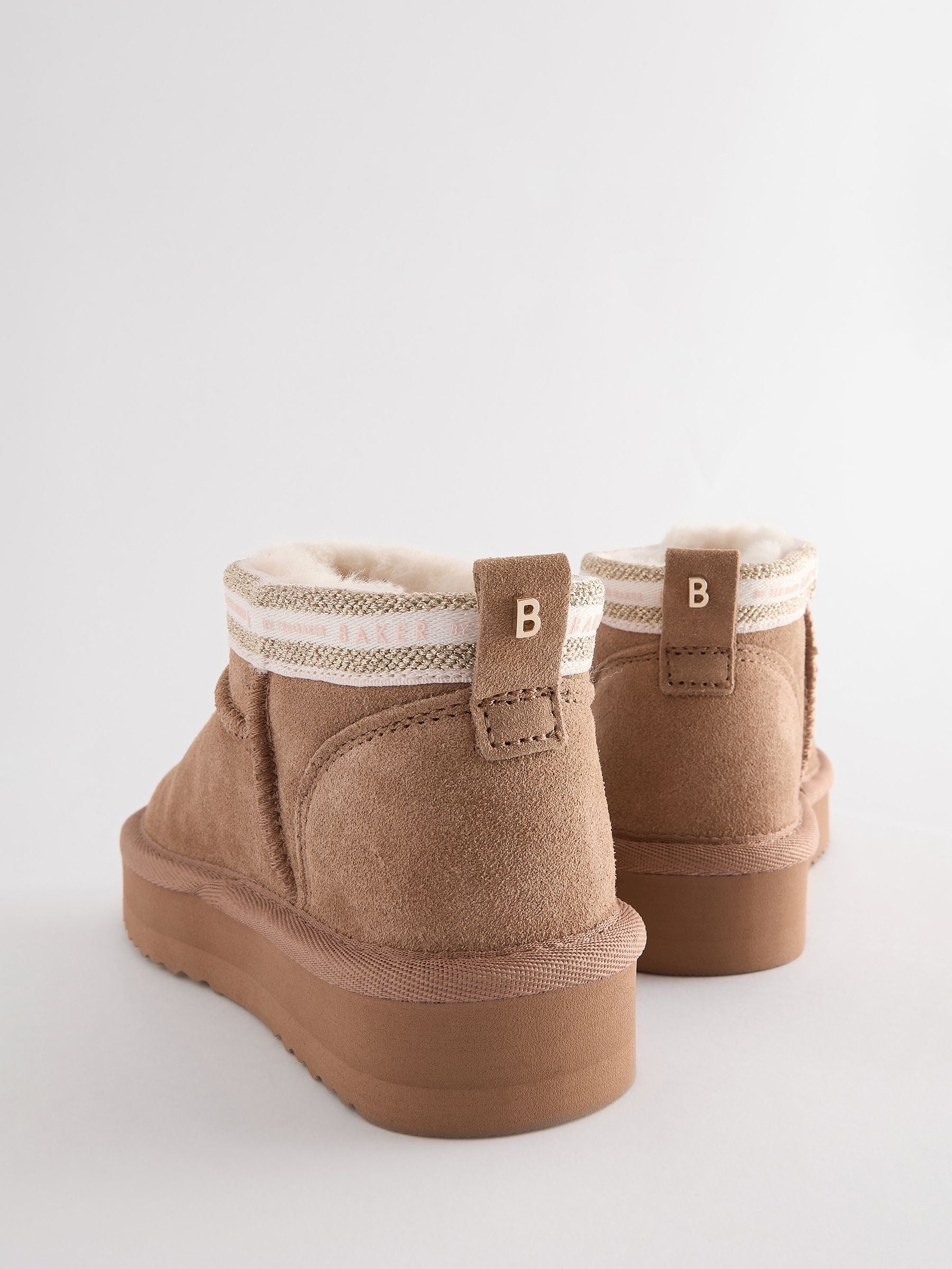 Baker by Ted Baker Girls Water Repellent Cosy Suede Boots image 4