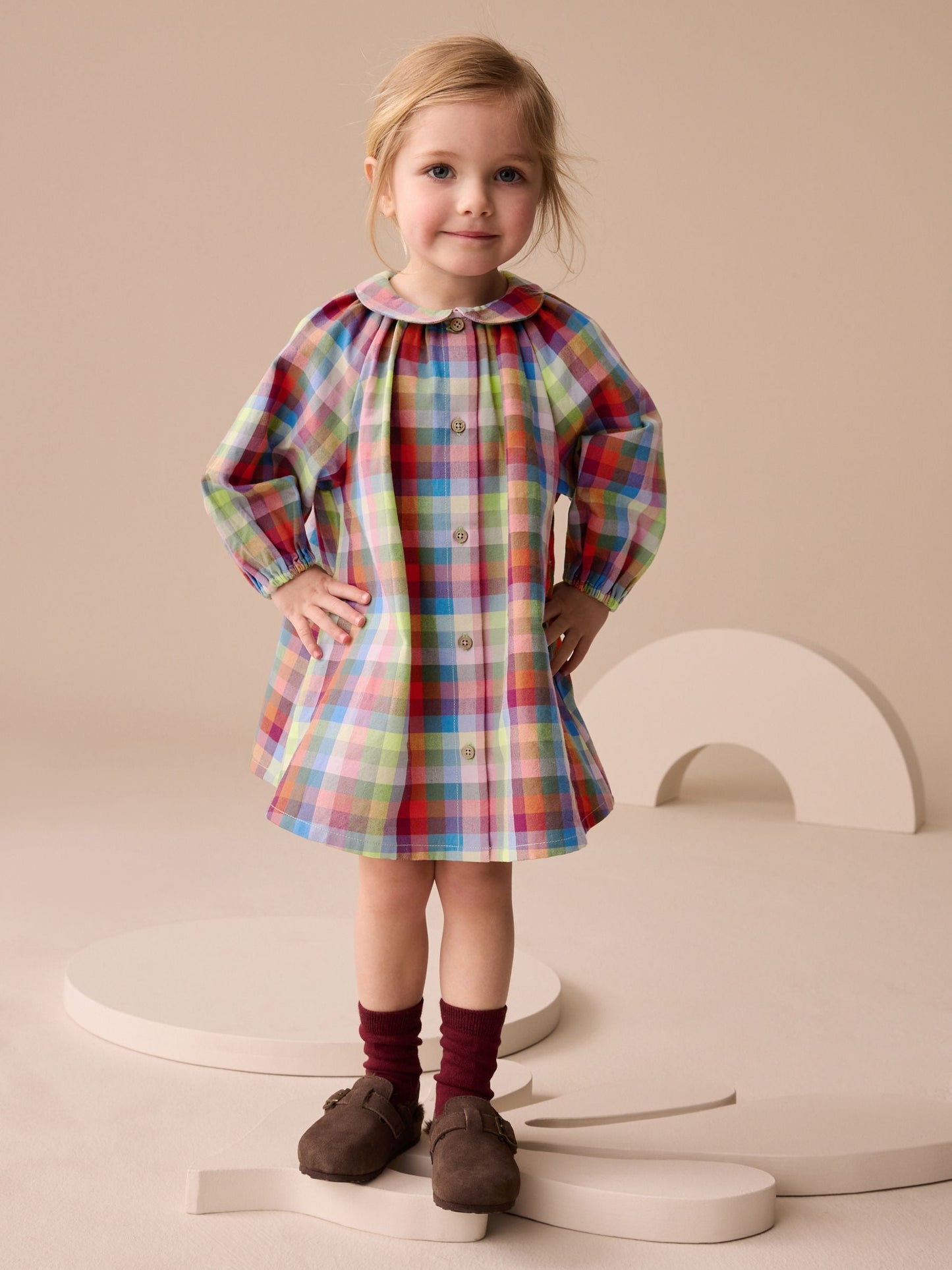 Multi Check Print Shirt Dress (3mths-8yrs)