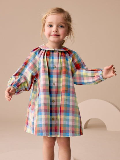 Multi Check Print Shirt Dress (3mths-8yrs)