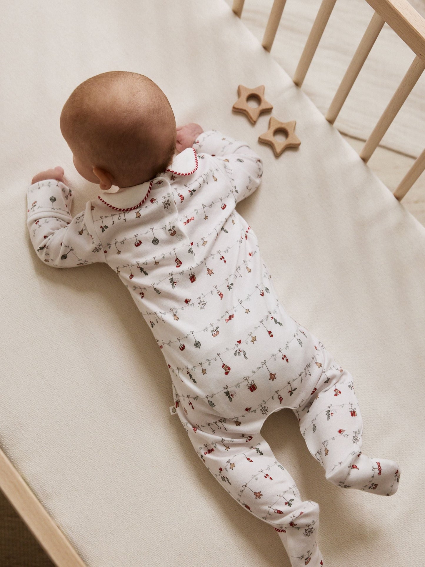 White My First Baby Christmas Sleepsuit (0-18mths)