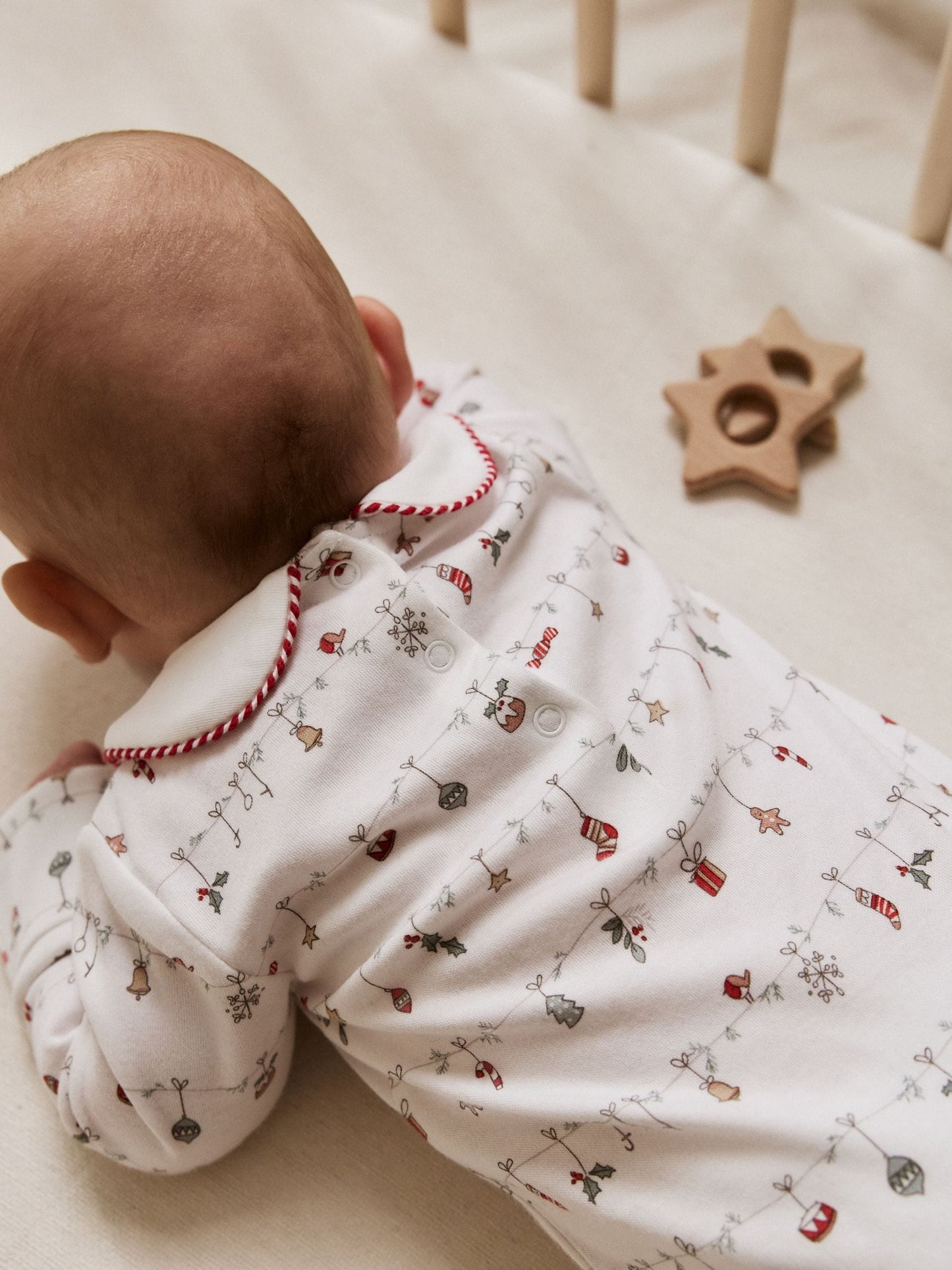 White My First Baby Christmas Sleepsuit (0-18mths)