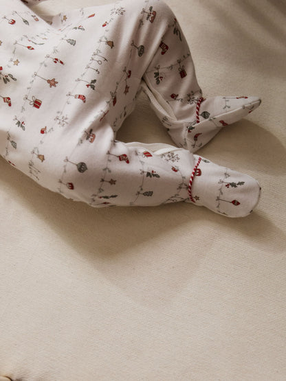 White My First Baby Christmas Sleepsuit (0-18mths)