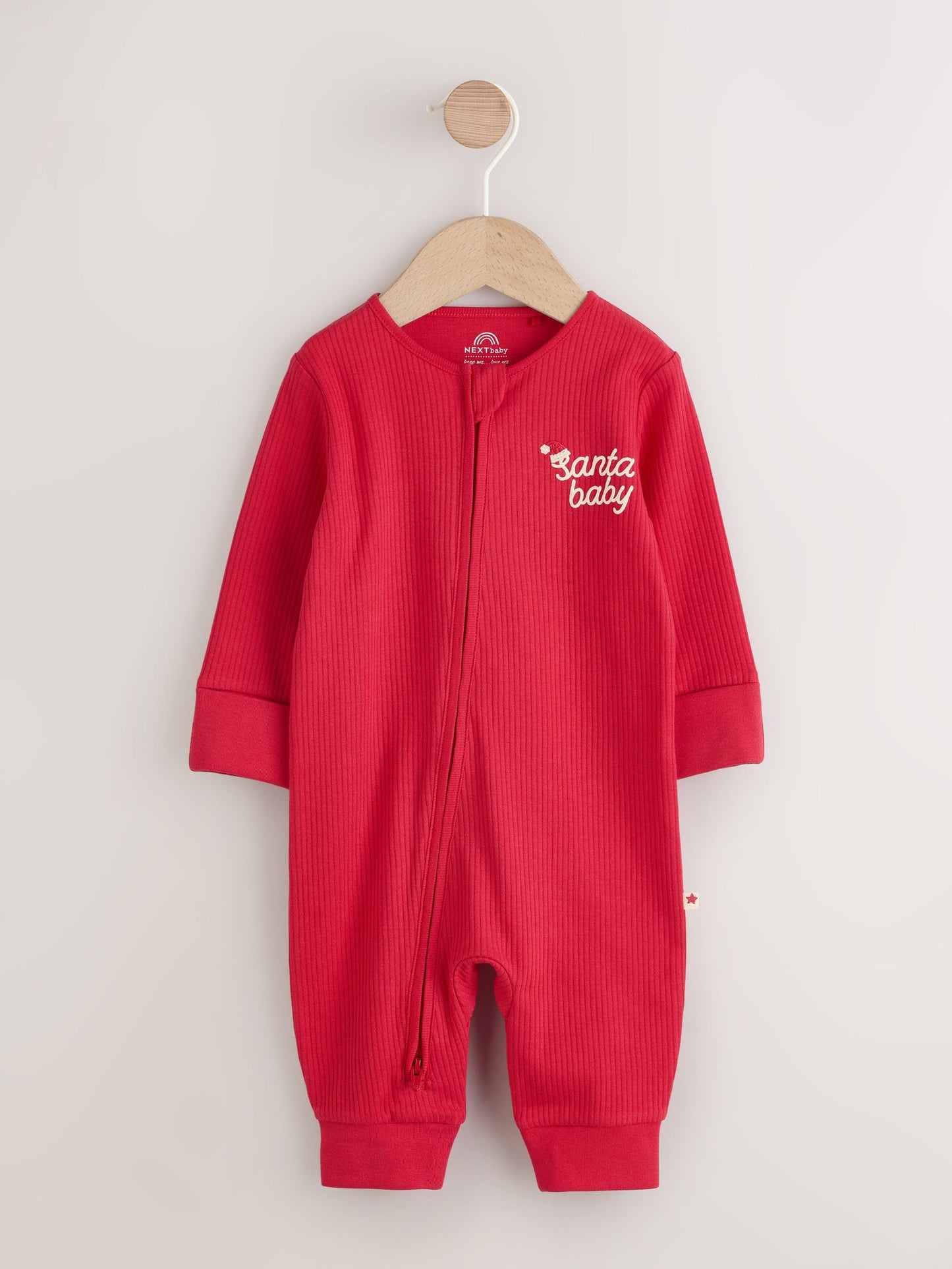 Red Baby Christmas Santa Sleepsuit (0mths-3yrs)