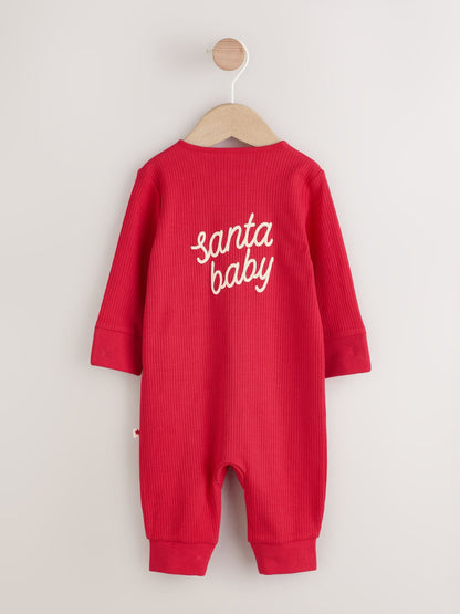 Red Baby Christmas Santa Sleepsuit (0mths-3yrs)
