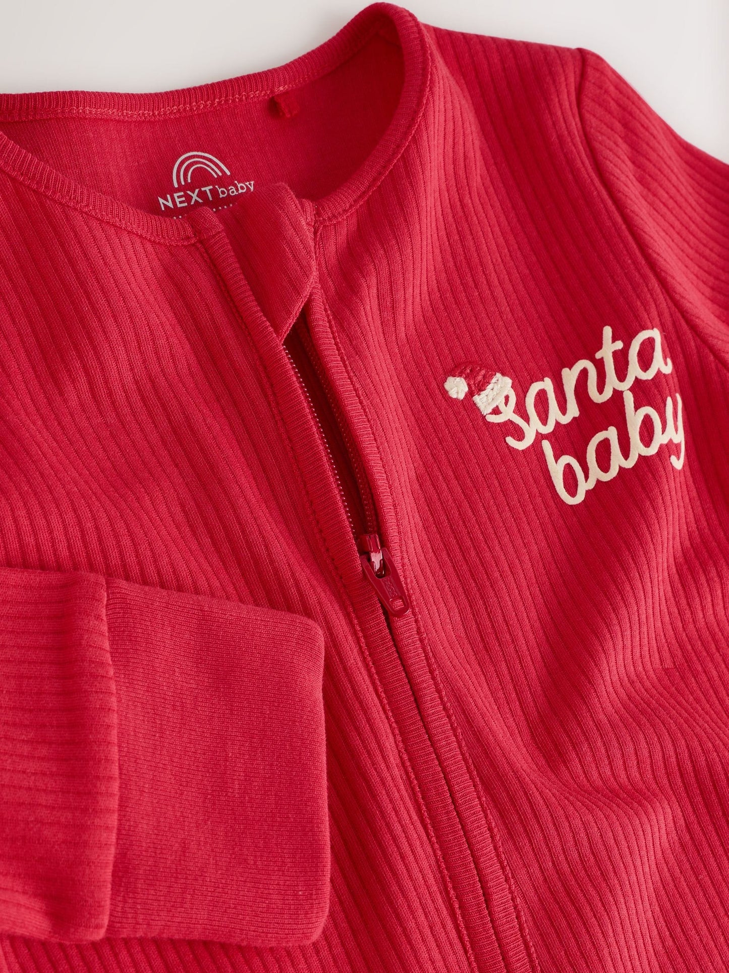 Red Baby Christmas Santa Sleepsuit (0mths-3yrs)