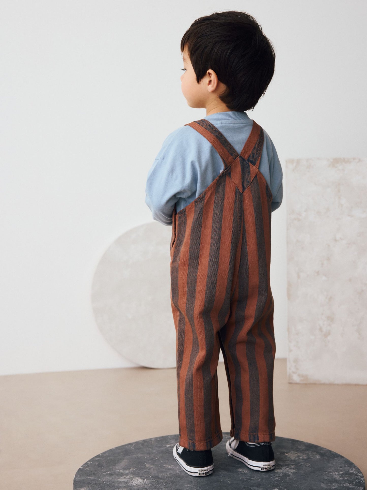 Rust Stripe Dungarees (3mths-7yrs)