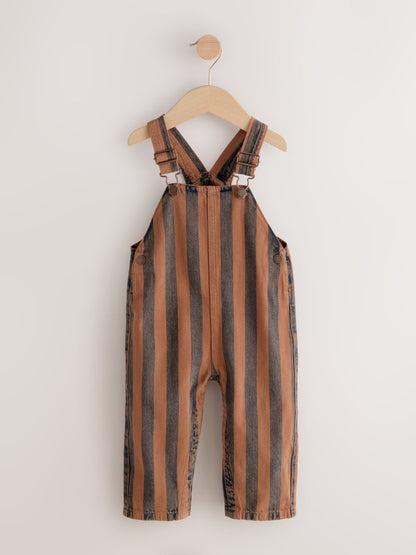 Rust Stripe Dungarees (3mths-7yrs)