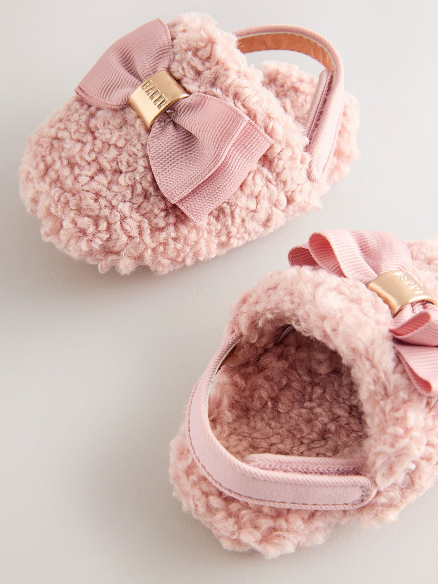 Baker by Ted Baker Baby Girls Faux Fur Trim Padders Mules
