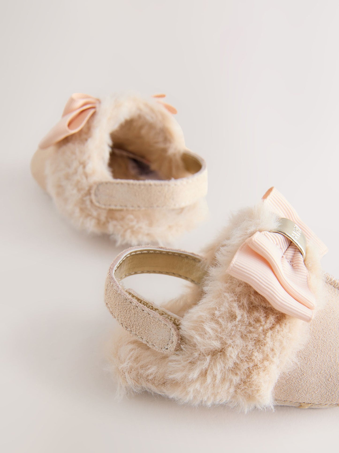 Baker by Ted Baker Baby Girls Faux Fur Trim Padders Mules
