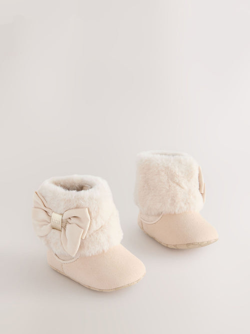Baker by Ted Baker Baby Girls Faux Fur Trim Padders Boots image 1