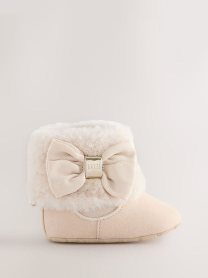 Baker by Ted Baker Baby Girls Faux Fur Trim Padders Boots image 2