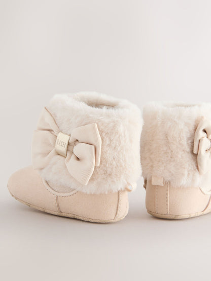 Baker by Ted Baker Baby Girls Faux Fur Trim Padders Boots image 3