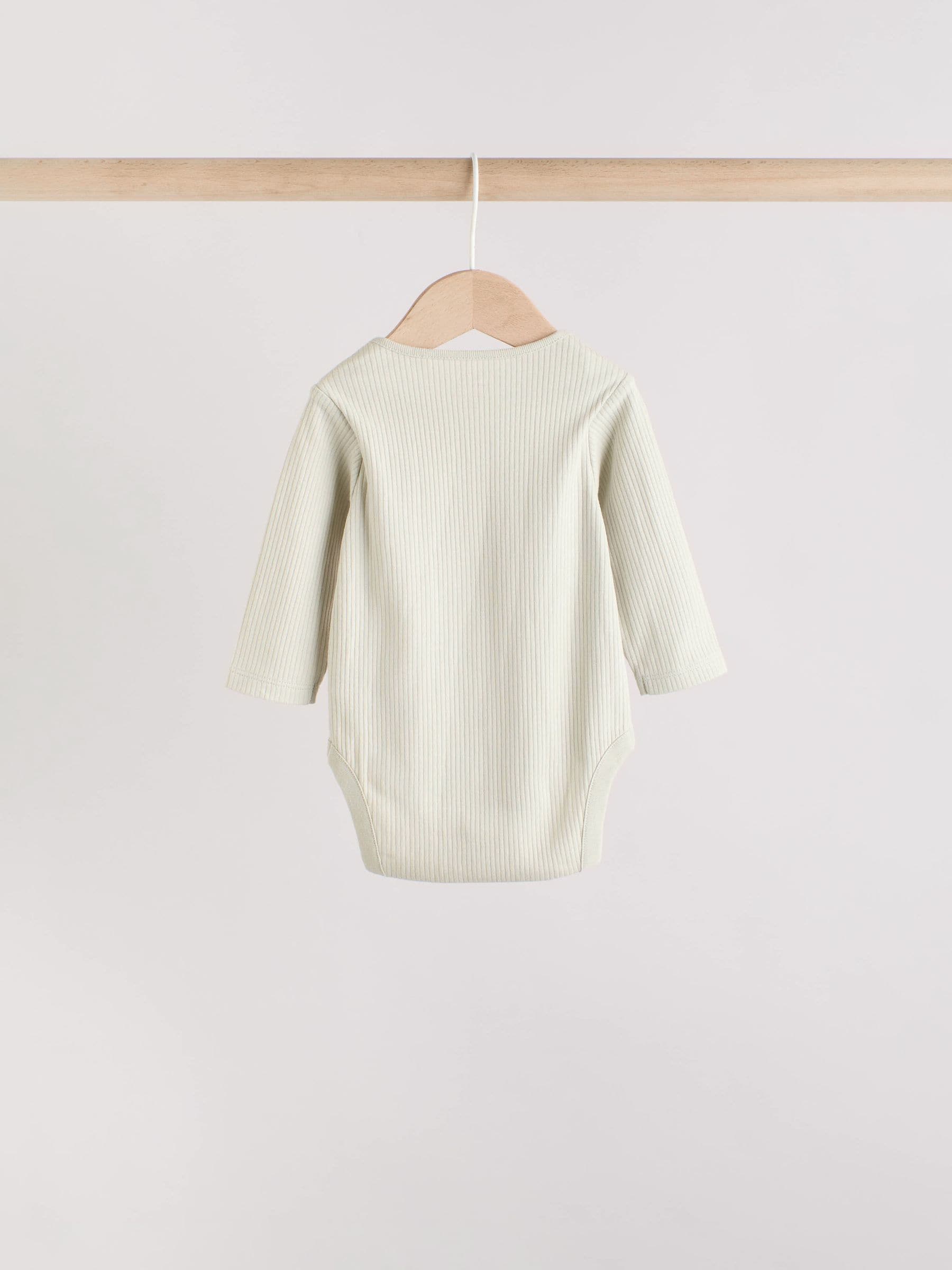Blue Baby Long Sleeve Bodysuits 5 Pack image 8