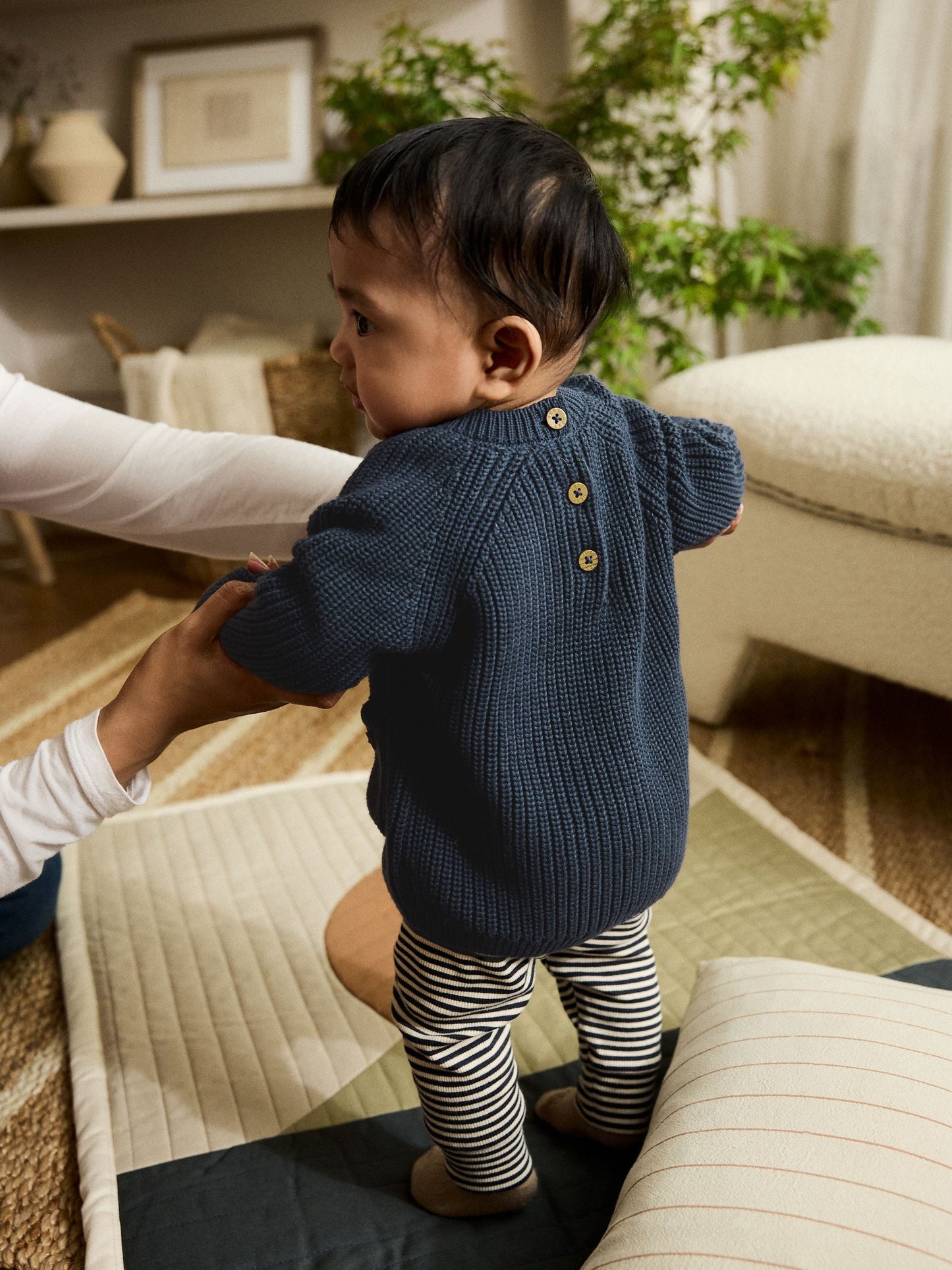 Blue Baby Knitted Jumper and Leggings Set (0mths-2yrs) image 3