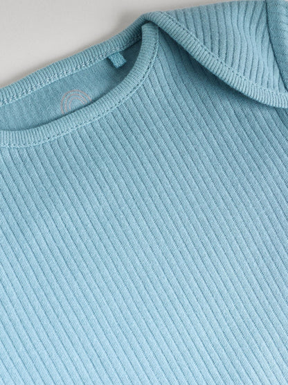 Blue Baby Short Sleeve Bodysuits 5 Pack image 4