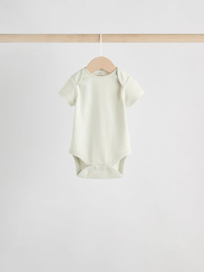 Blue Baby Short Sleeve Bodysuits 5 Pack image 6