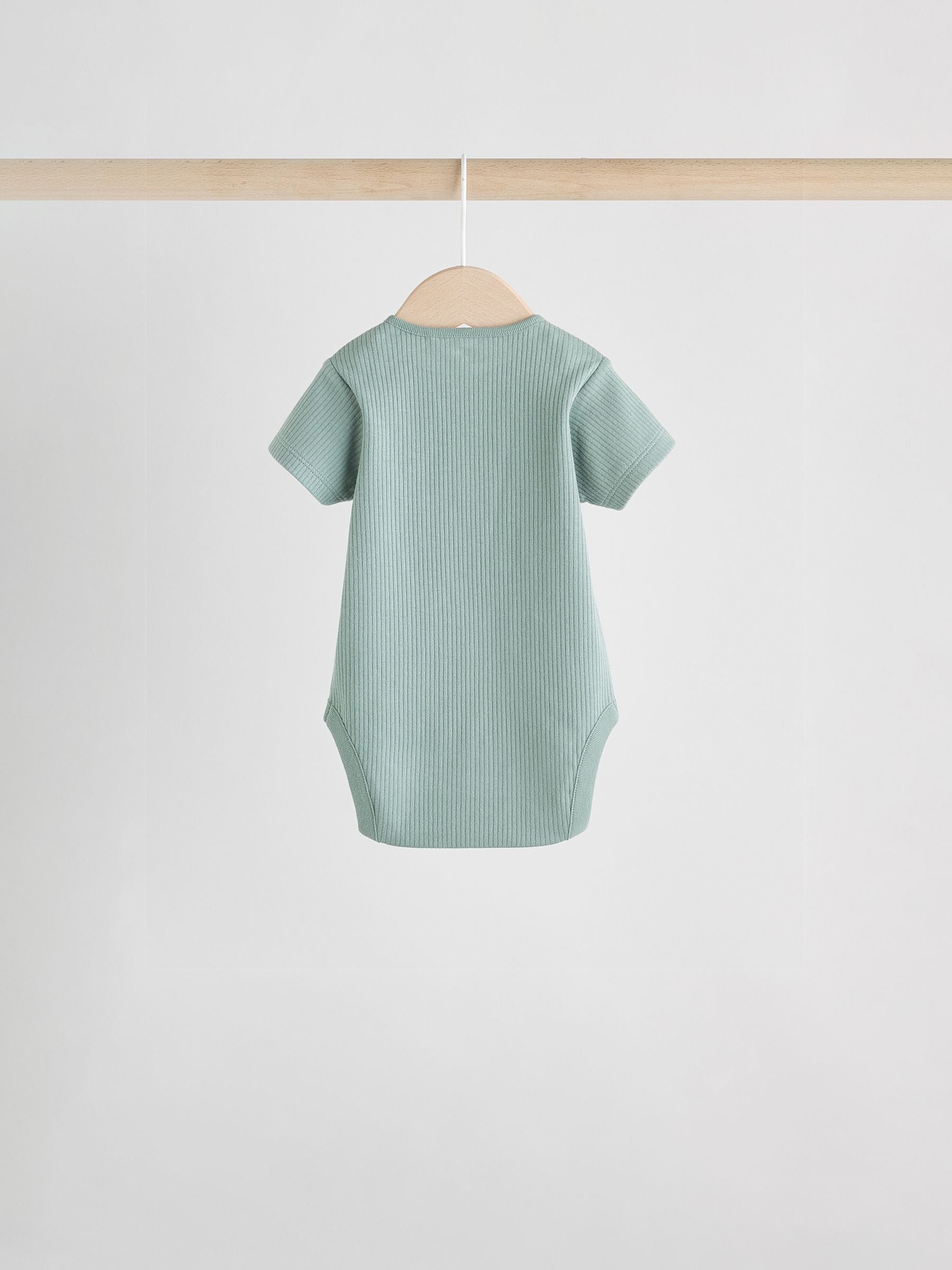 Blue Baby Short Sleeve Bodysuits 5 Pack image 8