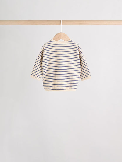 Blue Stripe Baby Long Sleeve T-Shirts 4 Pack (0mths-2yrs) image 6