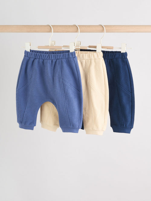 Blue/Neutral Joggers Baby 3 Pack (0mths-2yrs) image 1
