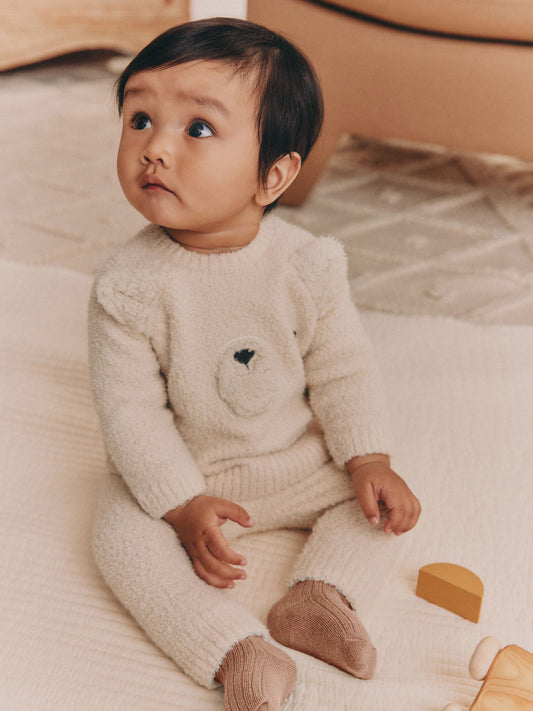 Neutral Bear Baby Knitted Jumper and Leggings Set (0mths-2yrs)