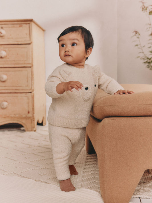 Neutral Bear Baby Knitted Jumper and Leggings Set (0mths-2yrs)