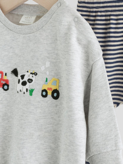 Grey Farm Character Baby Sweatshirt and Leggings Set (0mths-3yrs) image 5