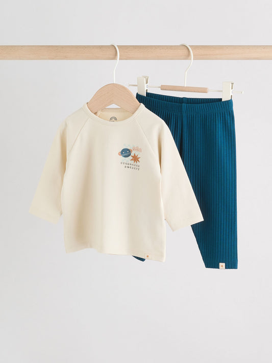 Blue Space Baby Top and Leggings Set 2 Piece (0mths-3yrs) image 1