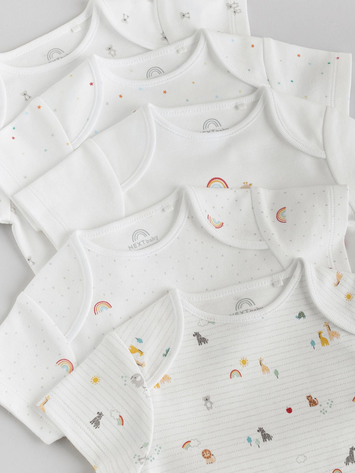 Dsiney Kidz - White Character 5 Pack Baby Short Sleeve Bodysuits image 10