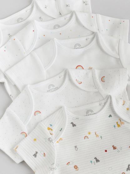 White Character 5 Pack Baby Short Sleeve Bodysuits image 10