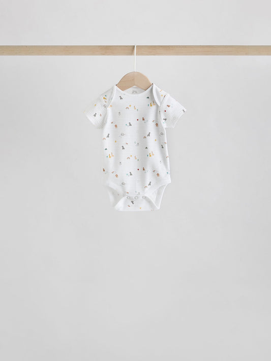 Dsiney Kidz - White Character 5 Pack Baby Short Sleeve Bodysuits image 2
