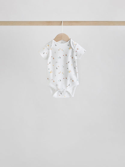 White Character 5 Pack Baby Short Sleeve Bodysuits image 2