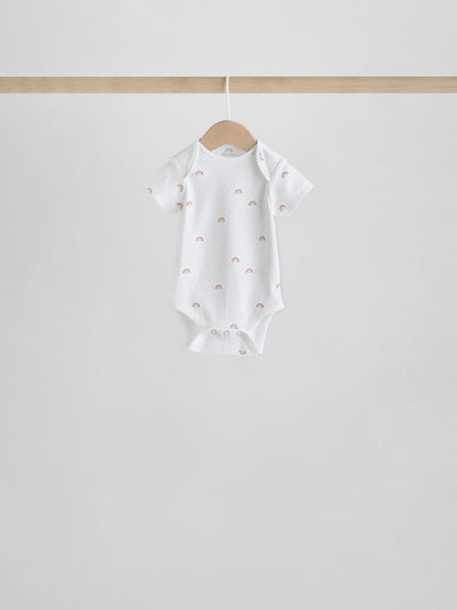White Character 5 Pack Baby Short Sleeve Bodysuits image 3