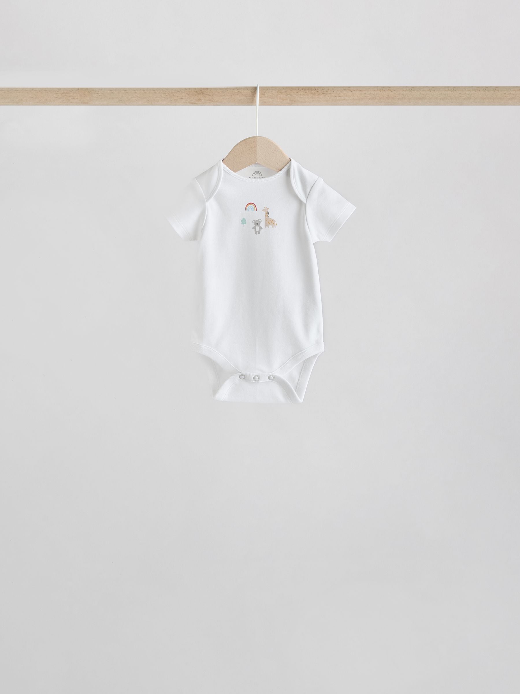 White Character 5 Pack Baby Short Sleeve Bodysuits image 4