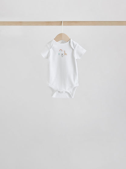 White Character 5 Pack Baby Short Sleeve Bodysuits image 4