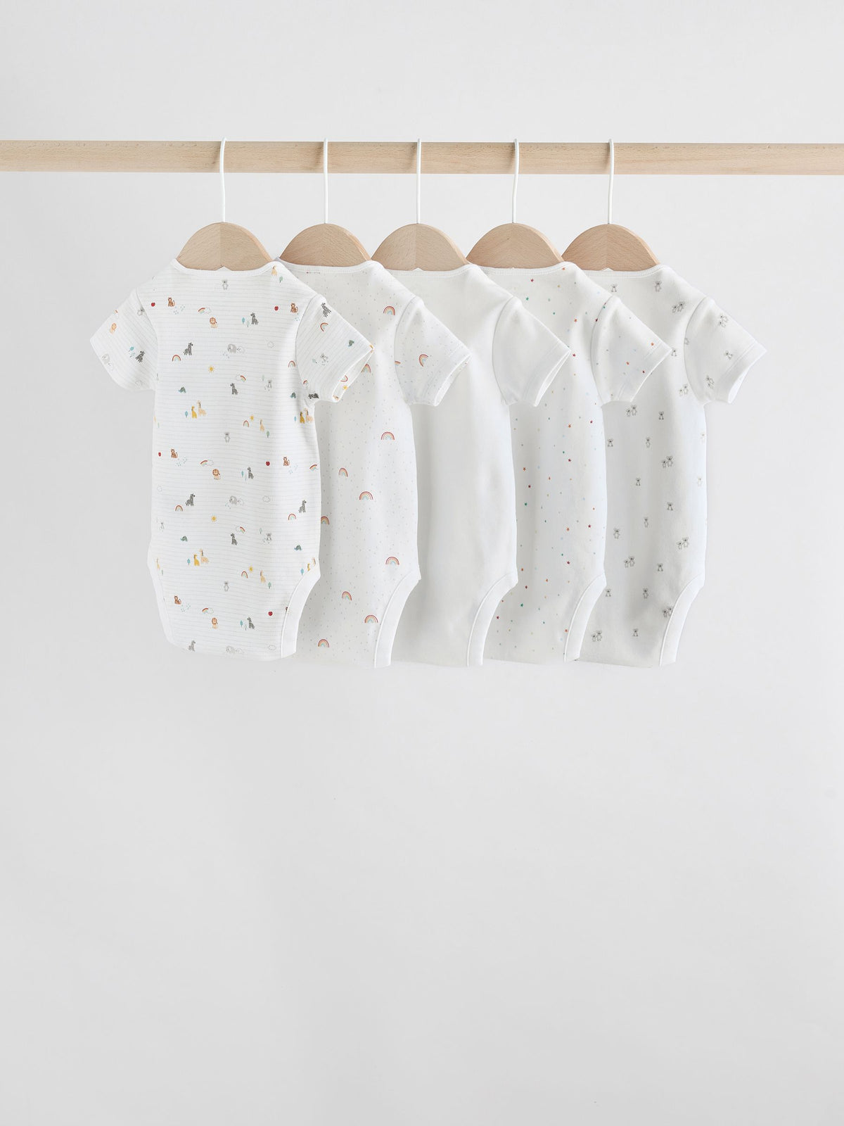 Dsiney Kidz - White Character 5 Pack Baby Short Sleeve Bodysuits image 7