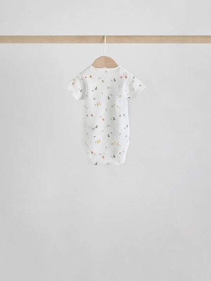 White Character 5 Pack Baby Short Sleeve Bodysuits image 8