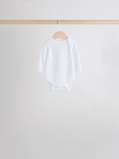 White Character 7 Pack Long Sleeve 100% Cotton Baby Bodysuits image 10