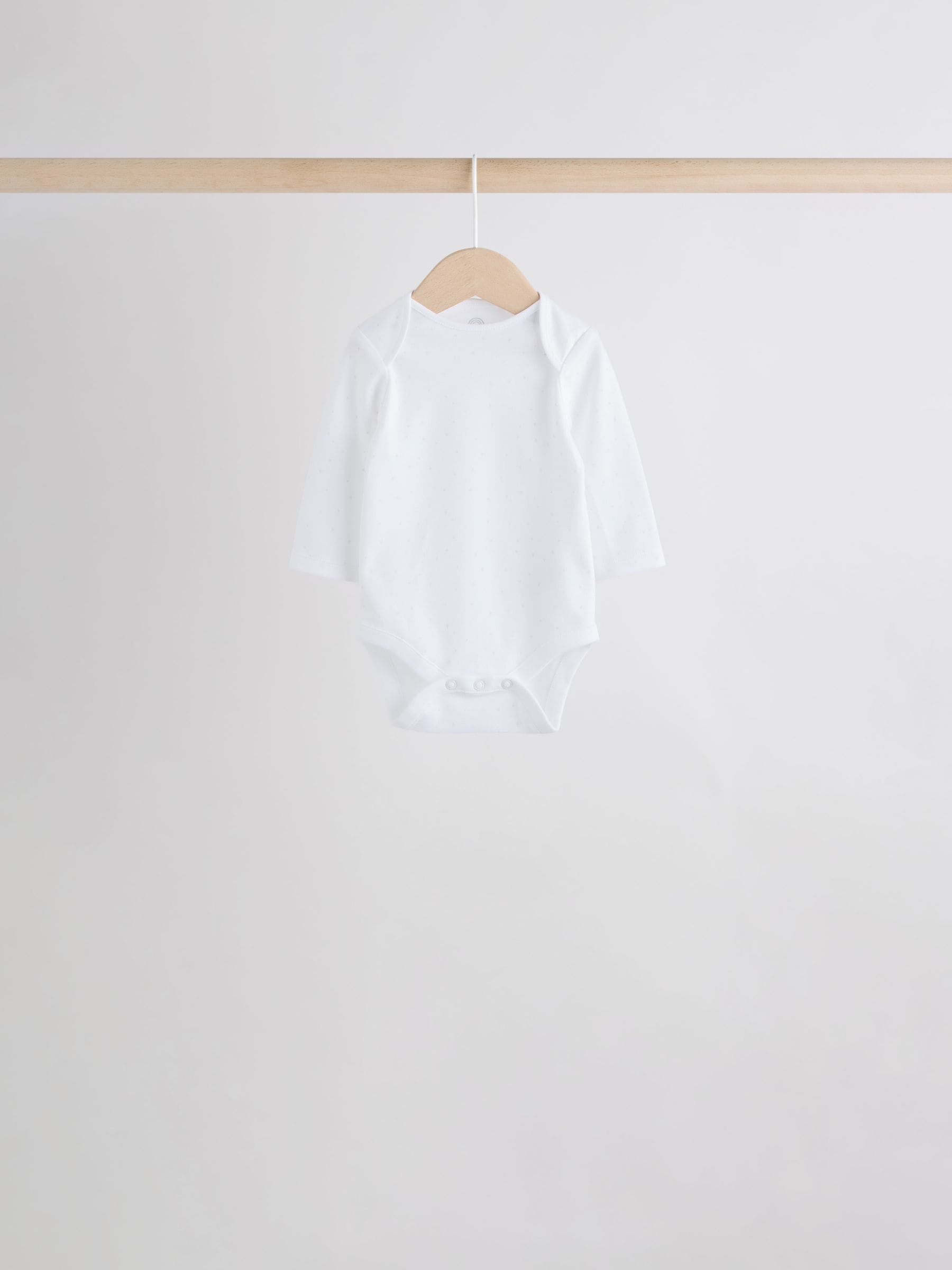 White Character 7 Pack Long Sleeve 100% Cotton Baby Bodysuits image 4