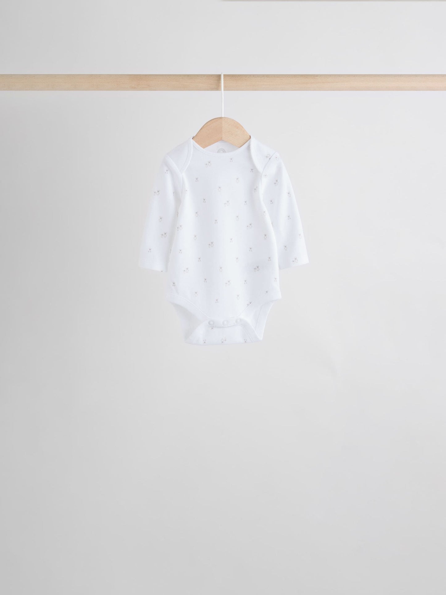 White Character 7 Pack Long Sleeve 100% Cotton Baby Bodysuits image 9