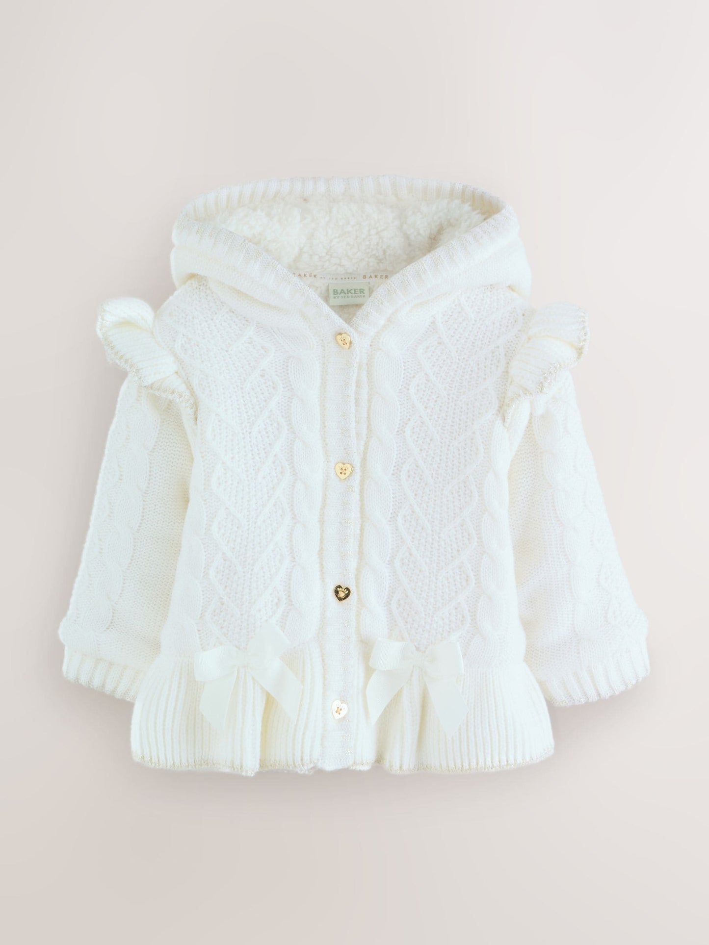 Baker by Ted Baker Knitted Bow Detail Coatigan image 1