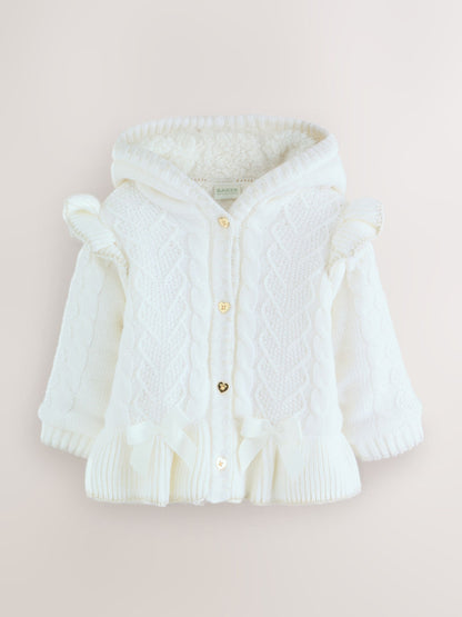 Baker by Ted Baker Knitted Bow Detail Coatigan image 1