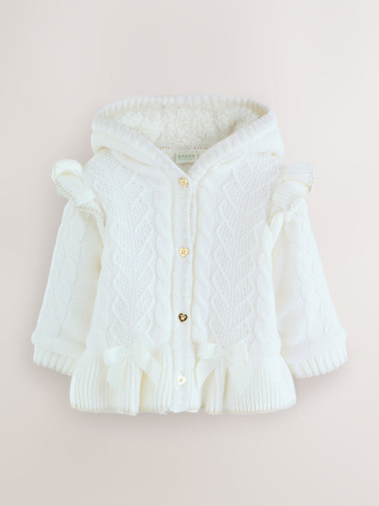 Baker by Ted Baker Knitted Bow Detail Coatigan image 1