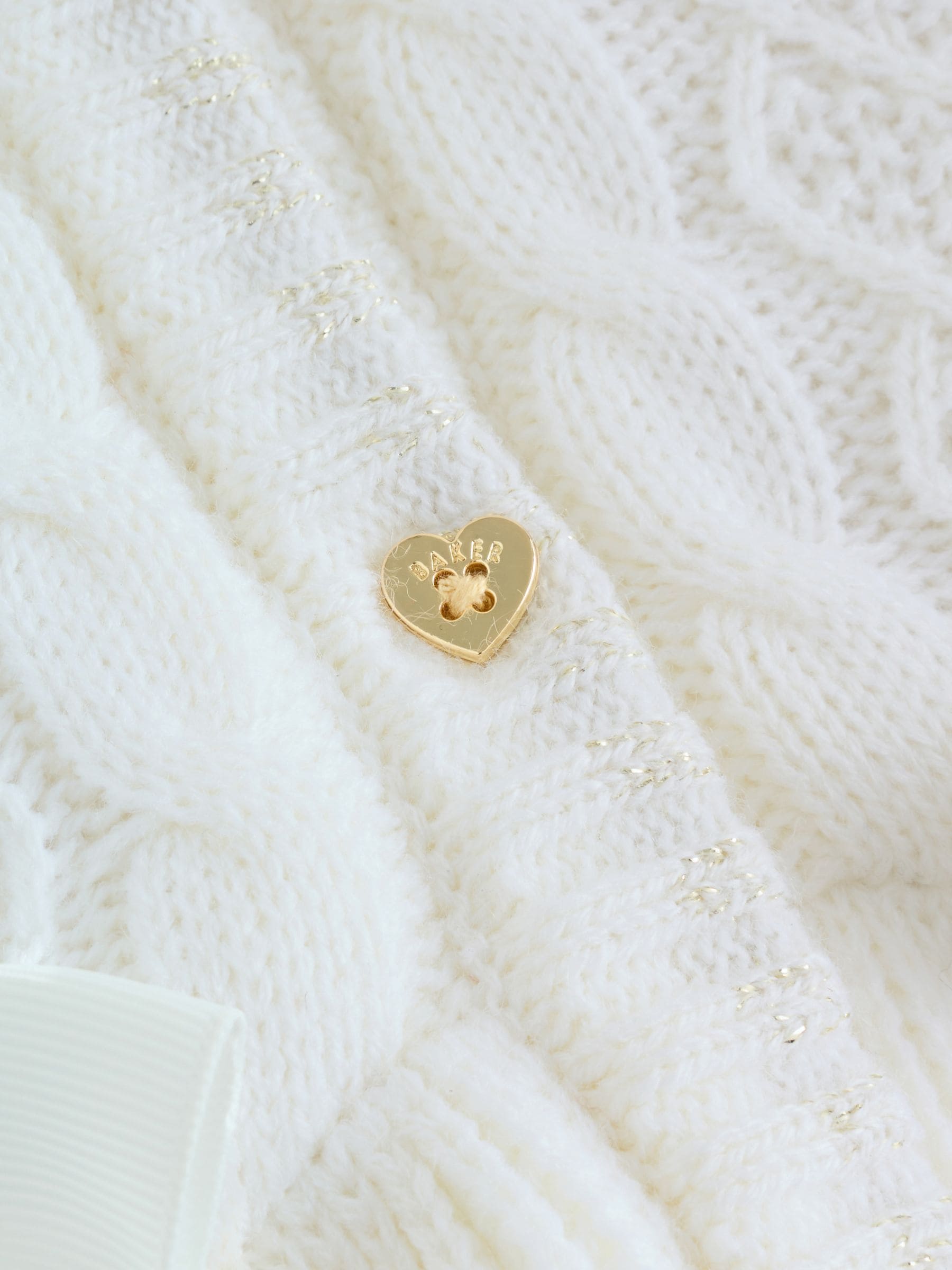 Baker by Ted Baker Knitted Bow Detail Coatigan image 8