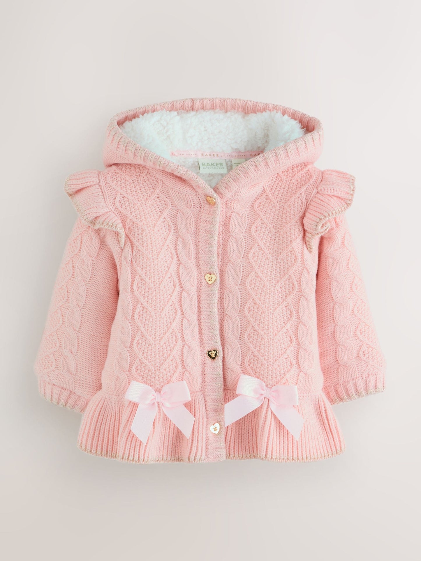 Baker by Ted Baker Knitted Bow Detail Coatigan image 1