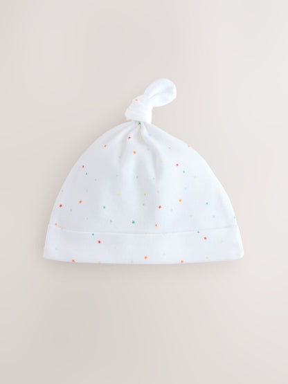 White Baby Tie Top Hats 3 Pack (0-12mths) image 3