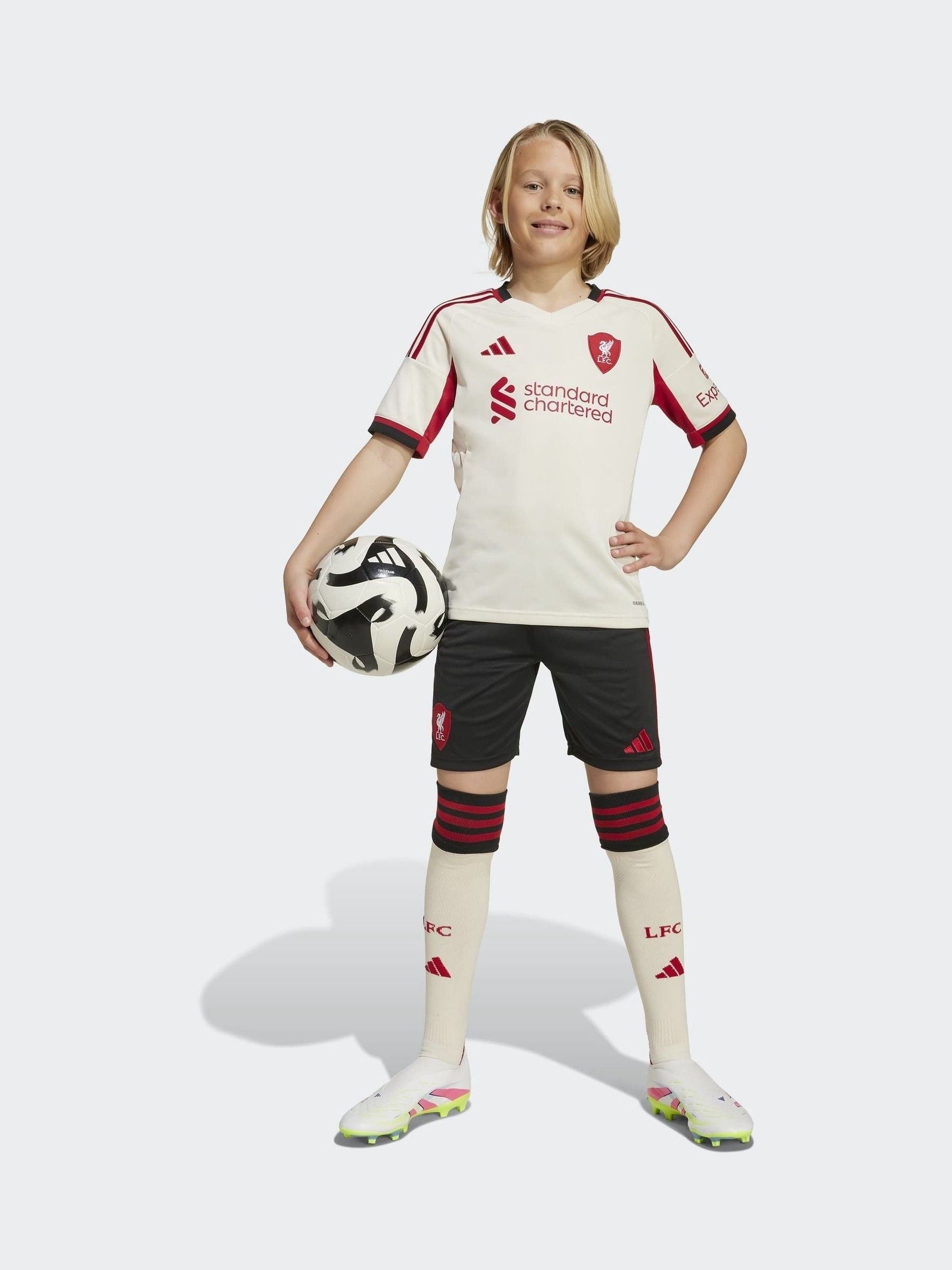 Dsiney Kidz - adidas White Kids Liverpool FC 25/26 Away Jersey image 3