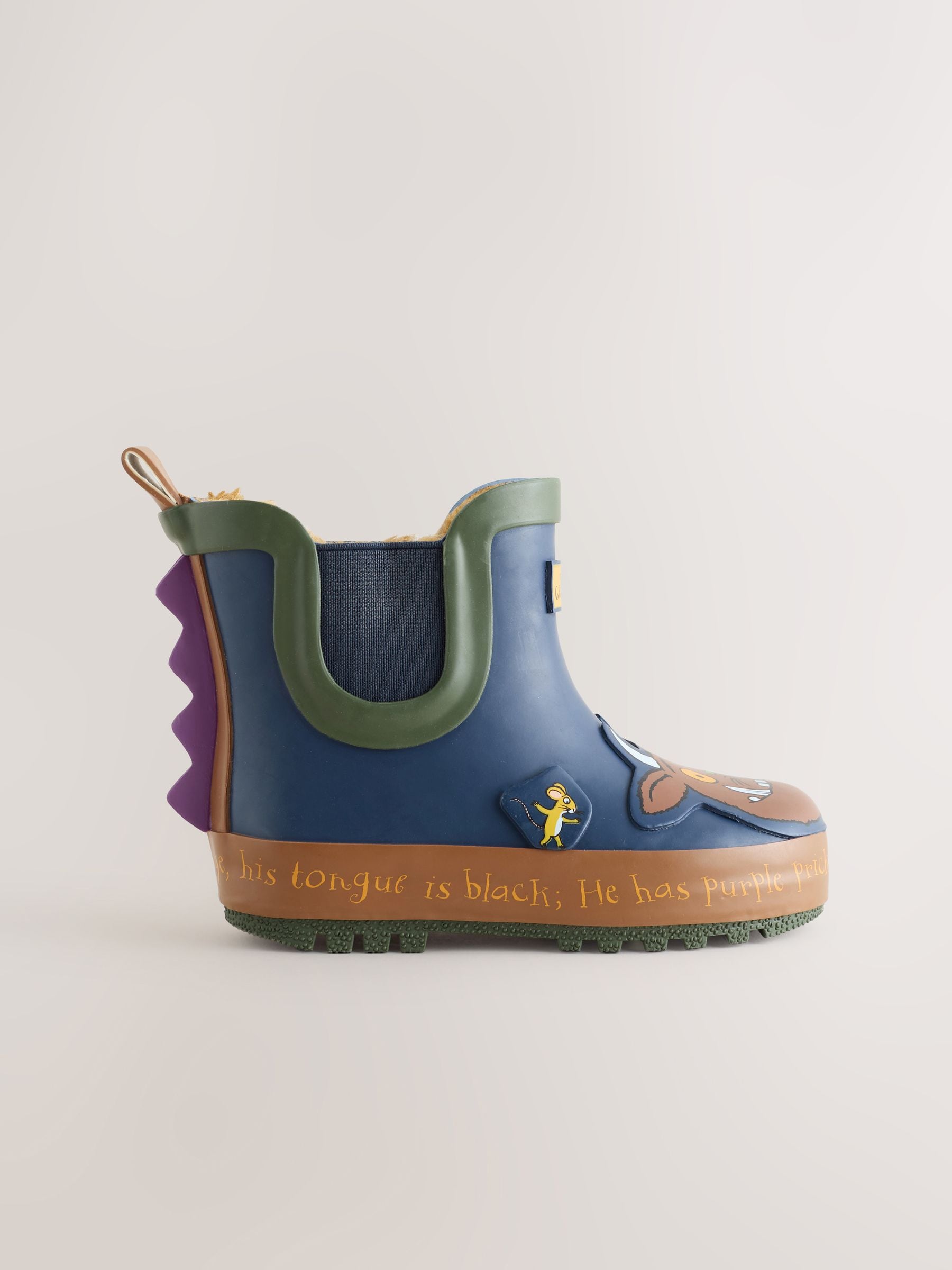 Navy Gruffalo Warm Lined Ankle Wellies image 2